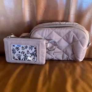 Vera Bradley “Mini Cosmetic” and Coin Purse in Dover Mauve.